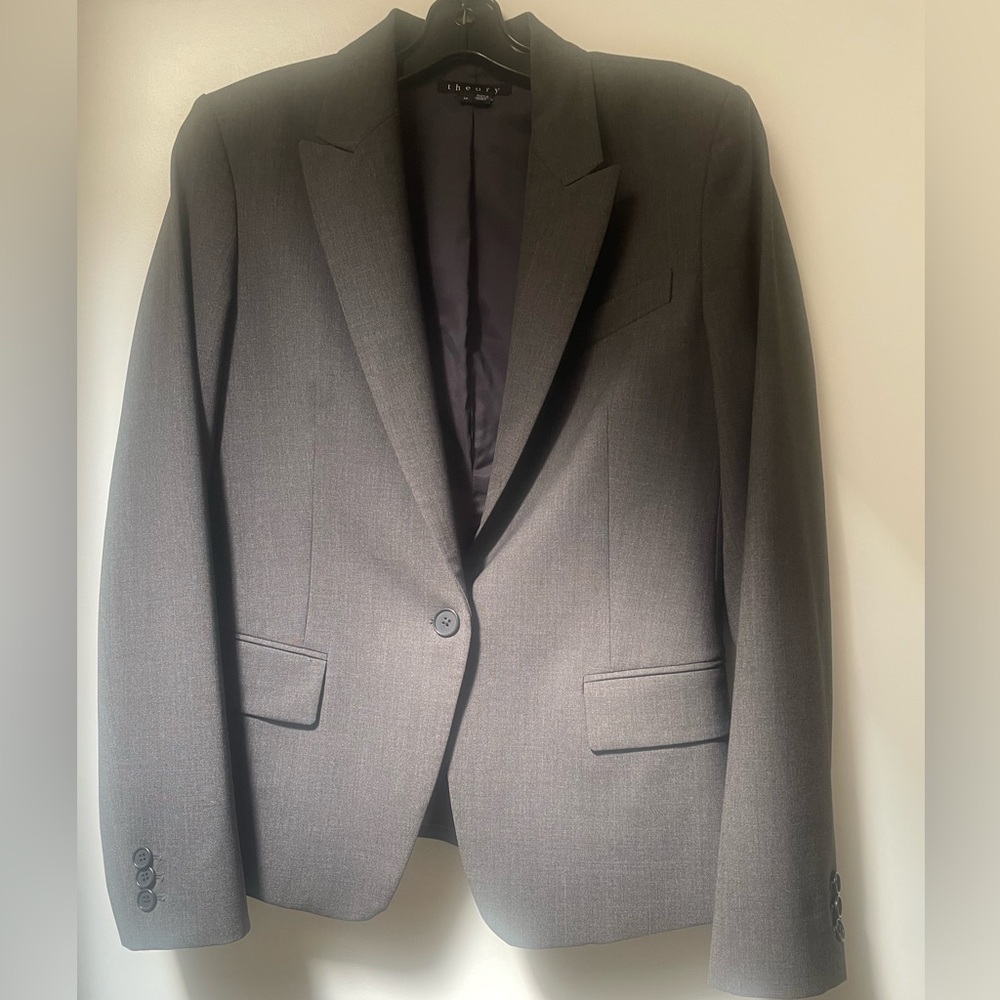 Theory gray jacket size 10